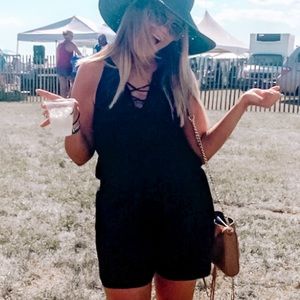 Anthropologie Black Romper